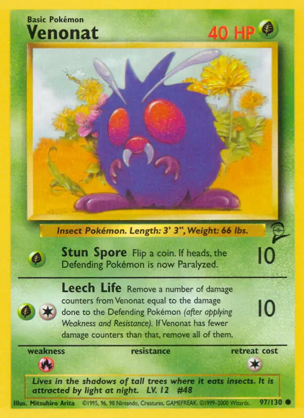 Venonat, Pokémon card