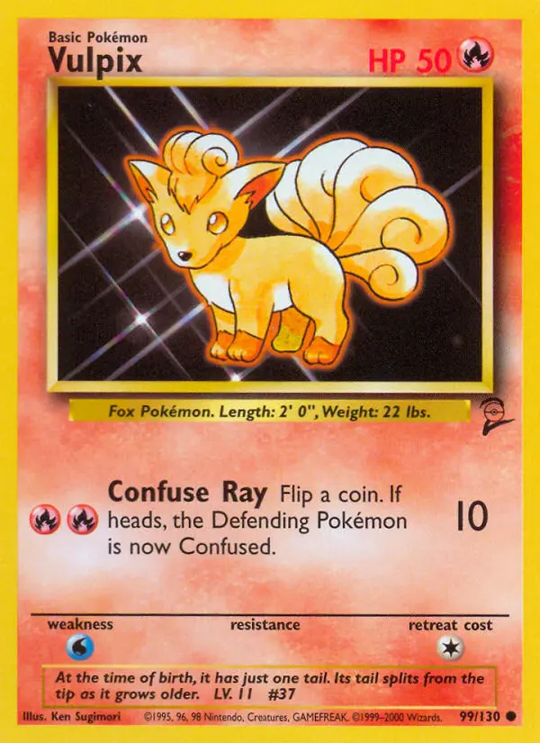 Vulpix, Pokémon card