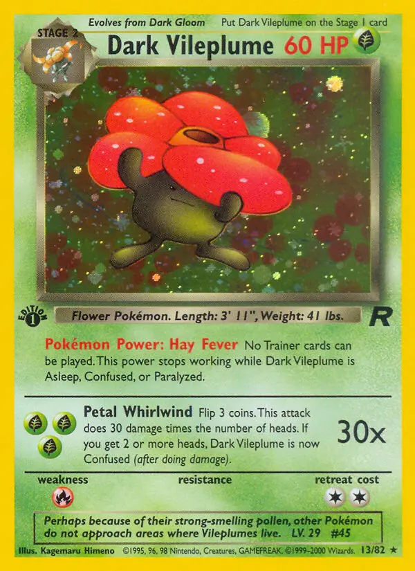 Dark Vileplume, Pokémon card