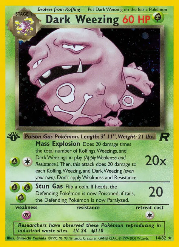 Dark Weezing, Pokémon card