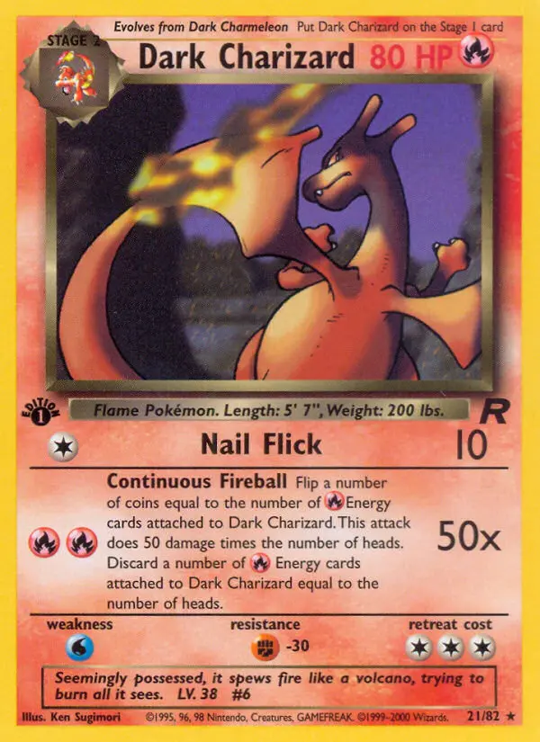 Dark Charizard, Pokémon card