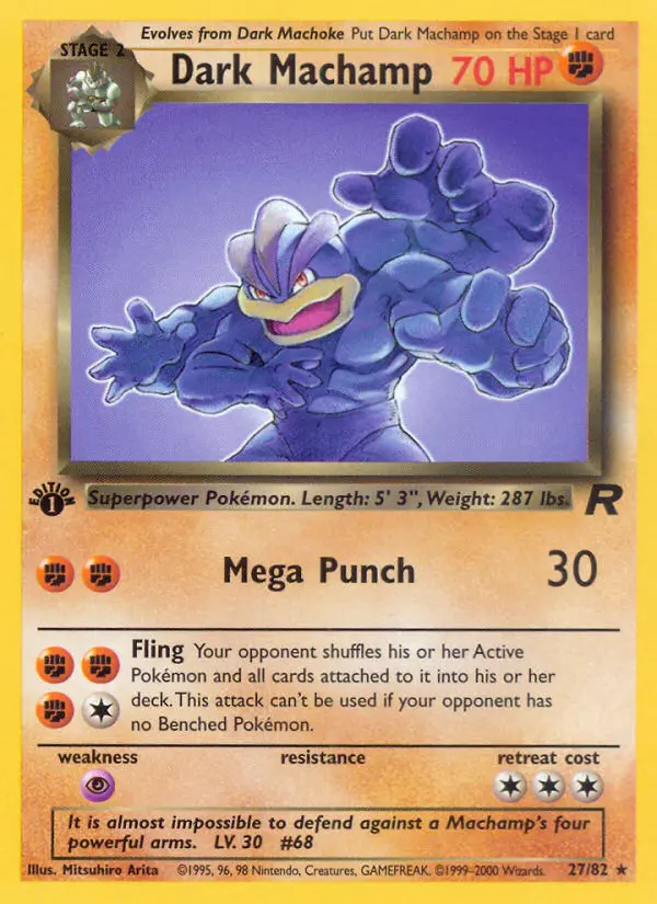 Dark Machamp, Pokémon card