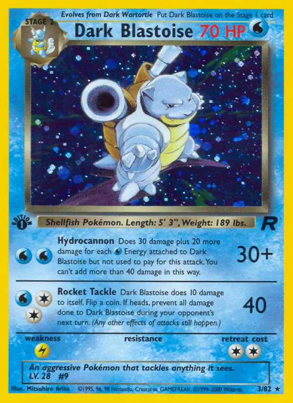 Dark Blastoise, Pokémon card