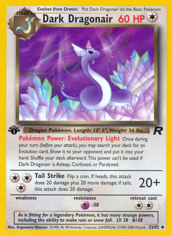 Dark Dragonair, Pokémon card