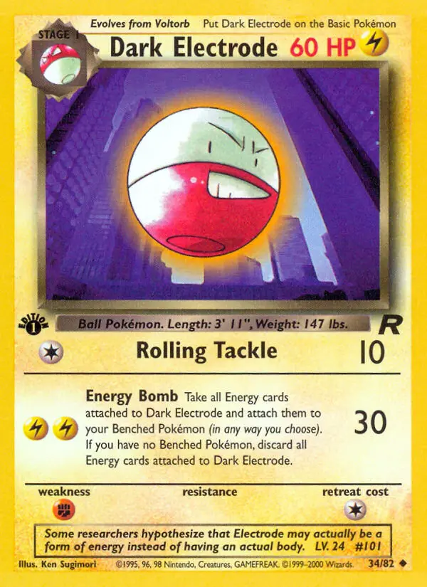 Dark Electrode, Pokémon card