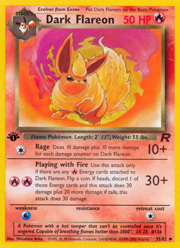 Dark Flareon, Pokémon card