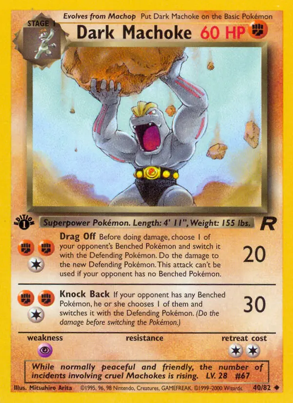 Dark Machoke, Pokémon card