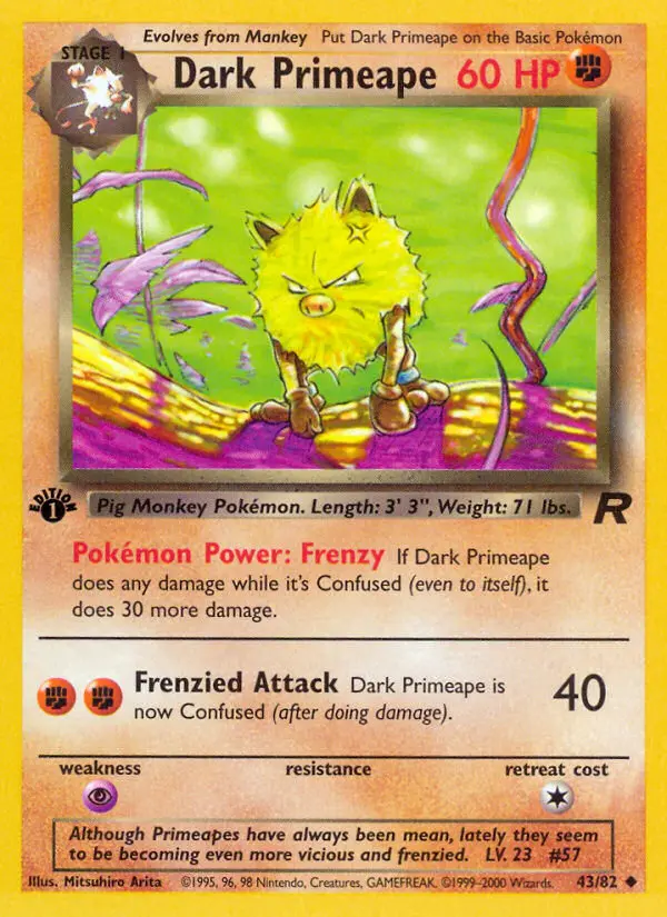 Dark Primeape, Pokémon card