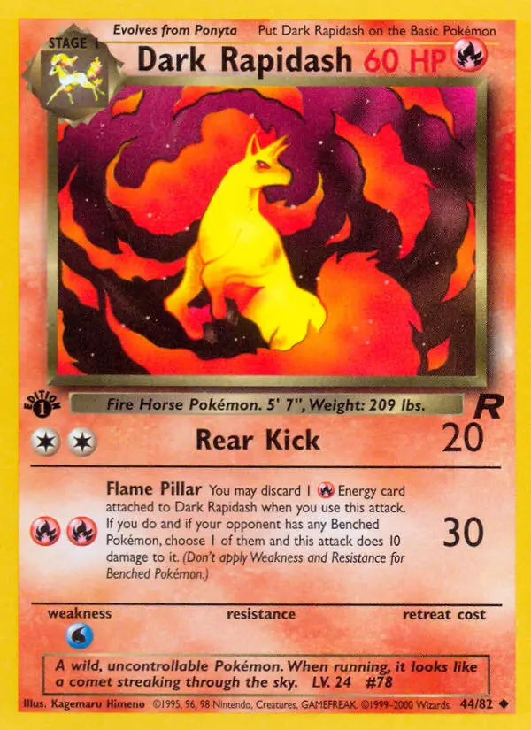 Dark Rapidash, Pokémon card