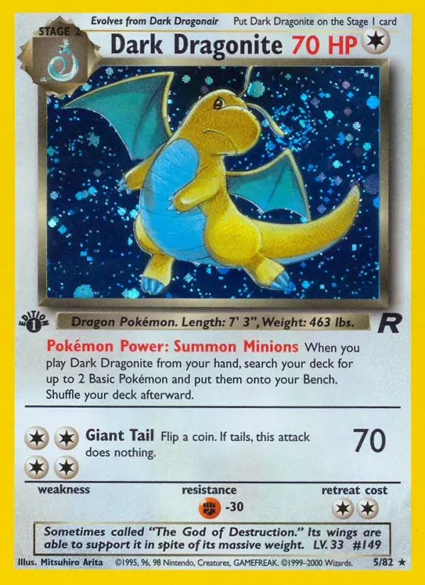 Dark Dragonite, Pokémon card