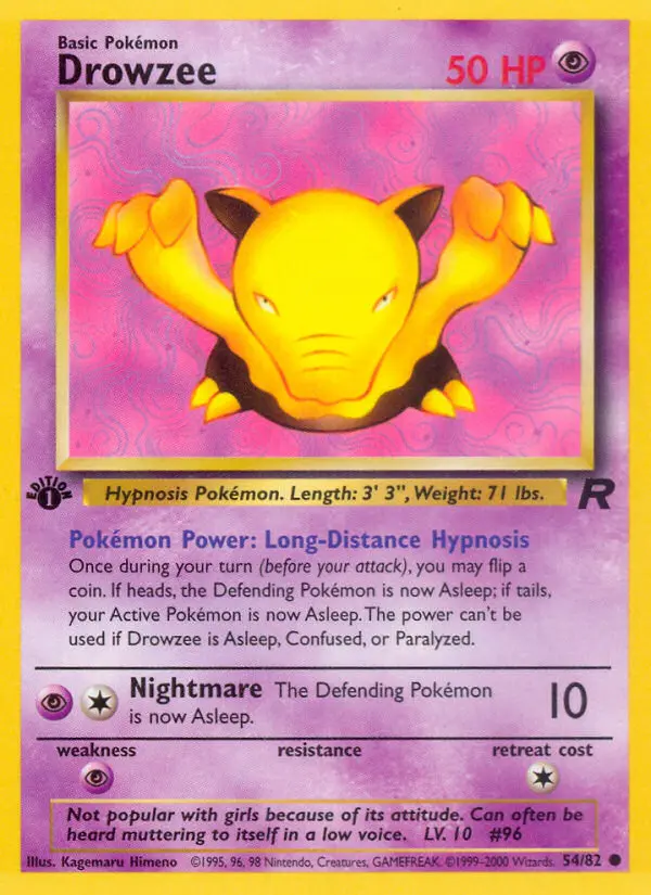 Drowzee, Pokémon card