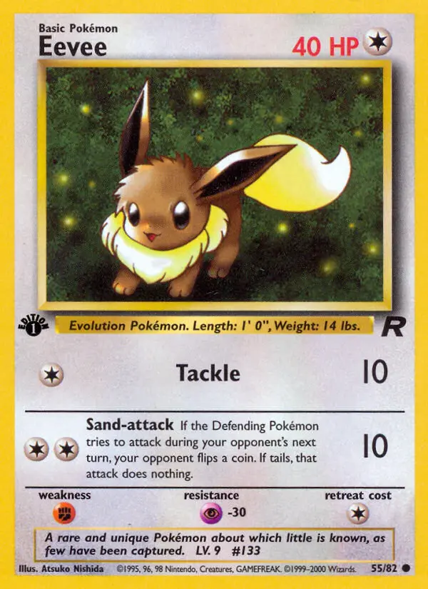 Eevee, Pokémon card