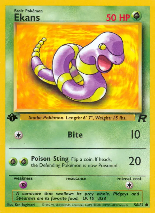 Ekans, Pokémon card