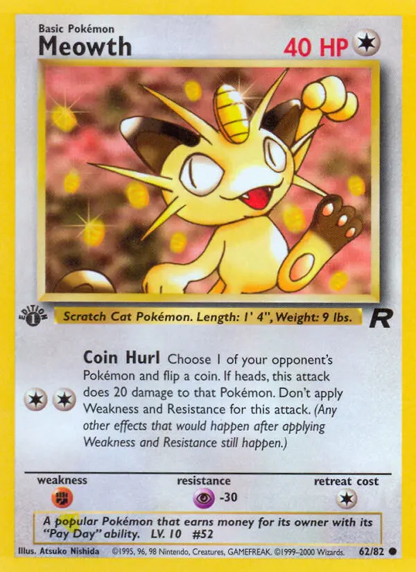 Meowth, Pokémon card