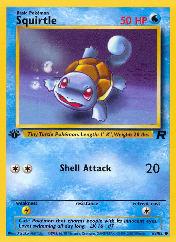 Squirtle, Pokémon card