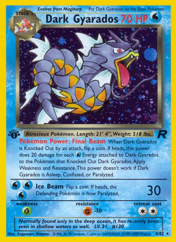 Dark Gyarados, Pokémon card