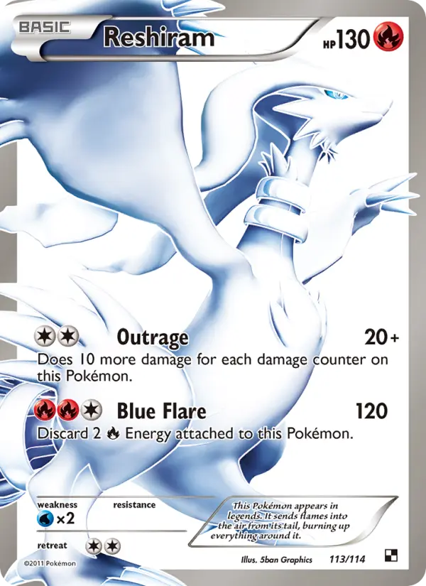 Reshiram, Pokémon card