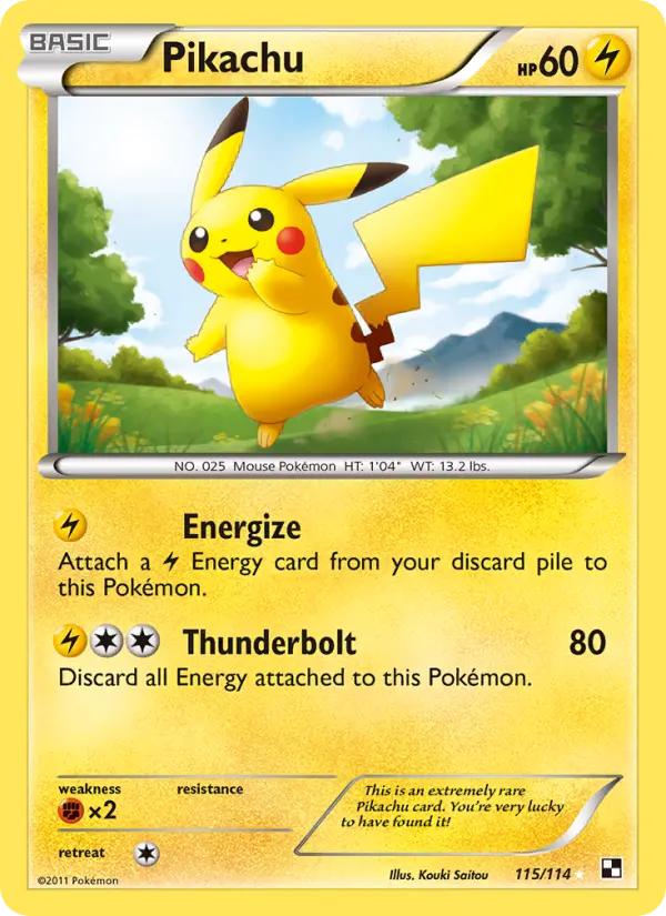 Pikachu, Pokémon card