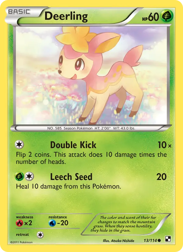 Deerling, Pokémon card