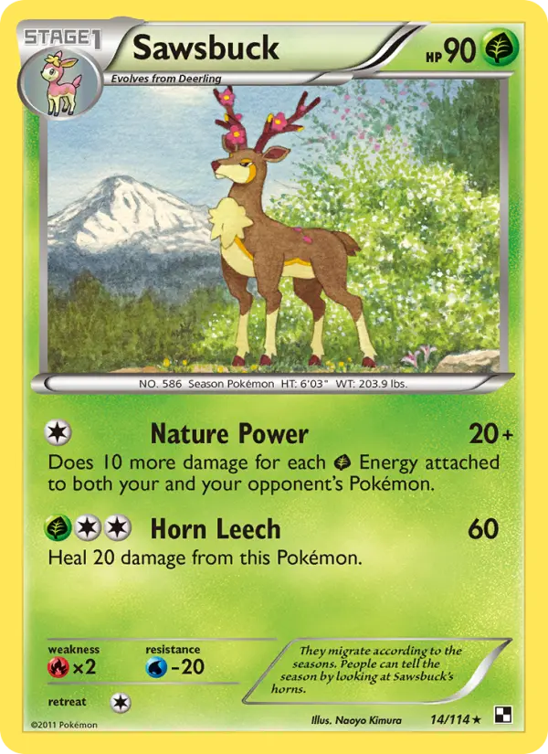 Sawsbuck, Pokémon card