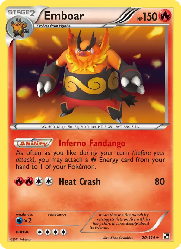 Emboar, Pokémon card