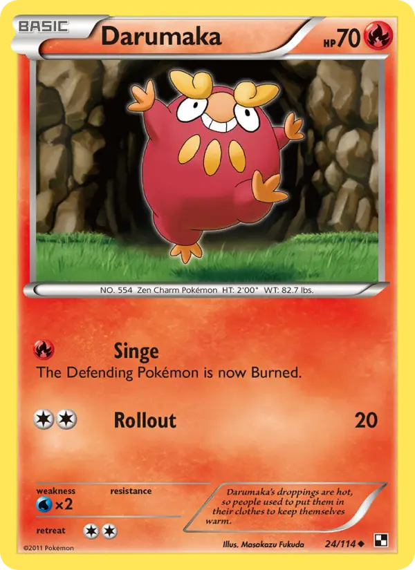 Darumaka, Pokémon card