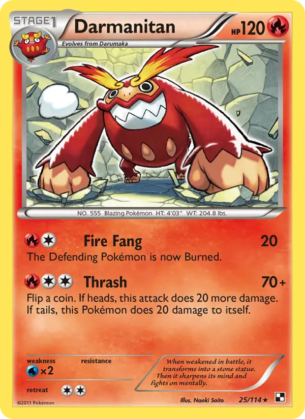 Darmanitan, Pokémon card