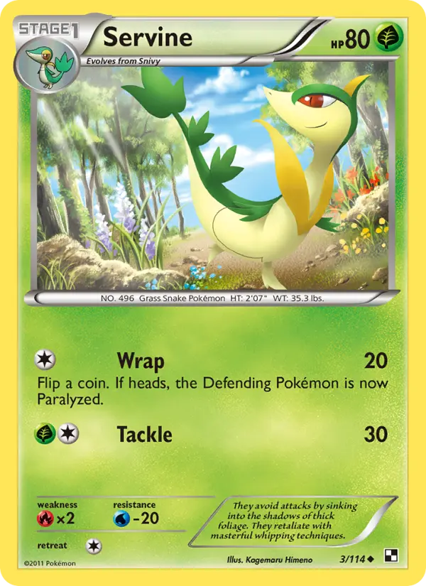 Servine, Pokémon card