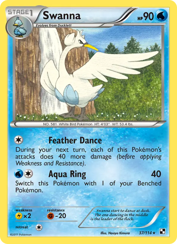 Swanna, Pokémon card