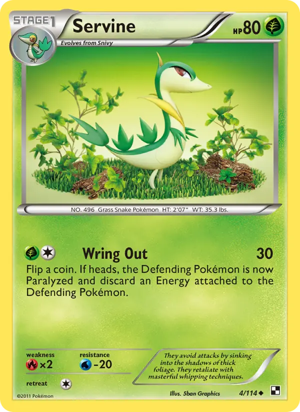 Servine, Pokémon card