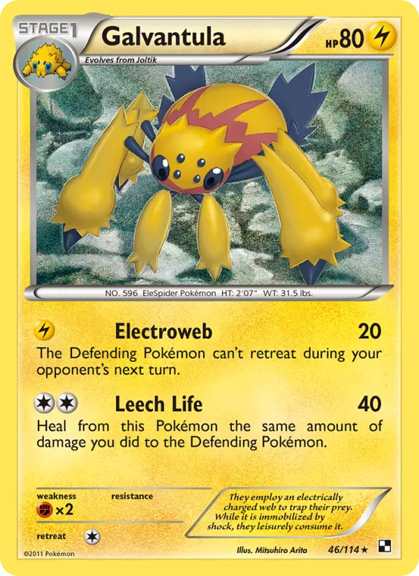 Galvantula, Pokémon card