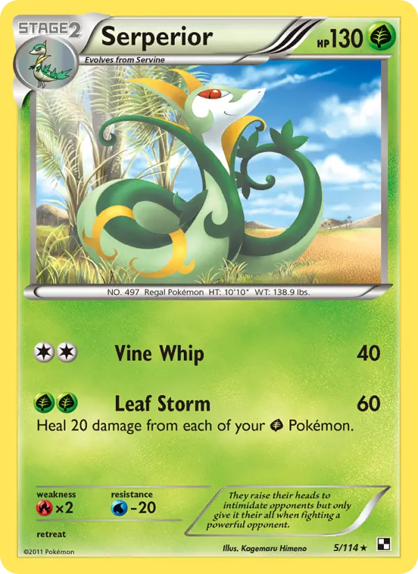Serperior, Pokémon card