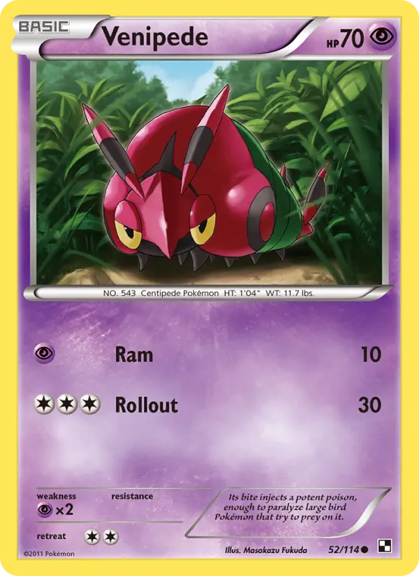 Venipede, Pokémon card