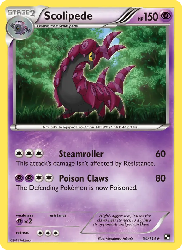 Scolipede, Pokémon card
