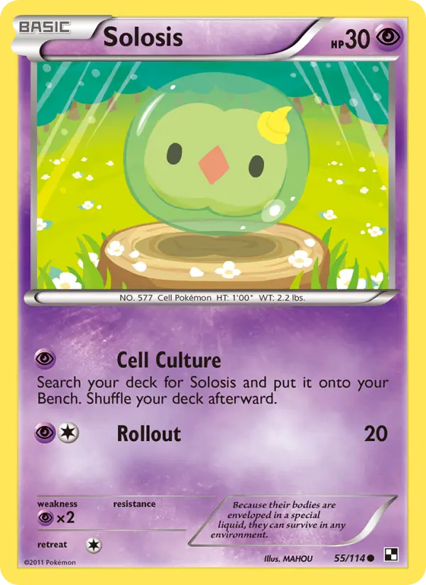 Solosis, Pokémon card