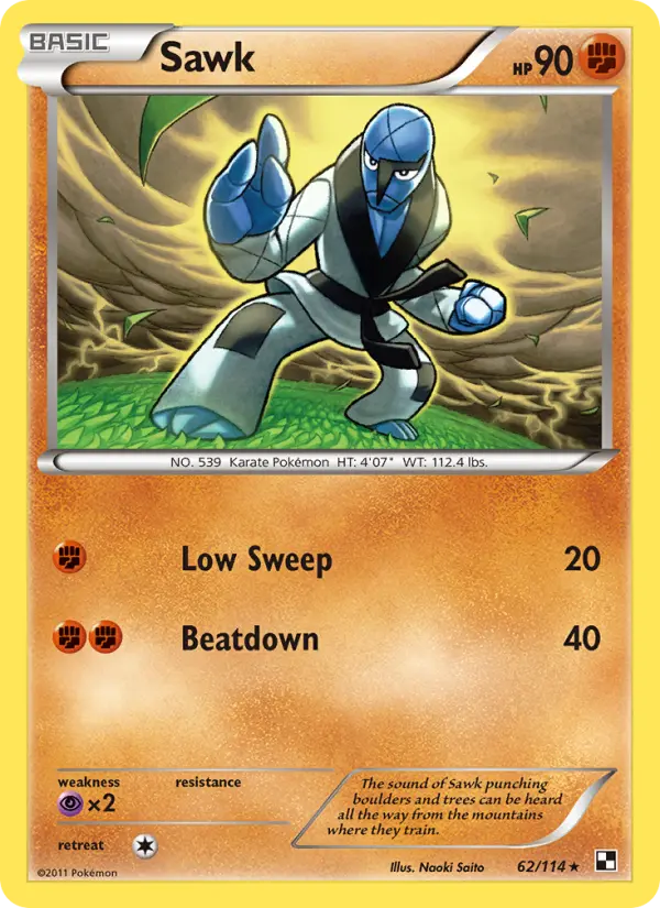 Sawk, Pokémon card