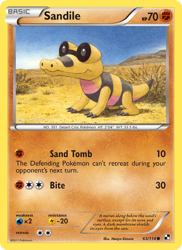 Sandile, Pokémon card