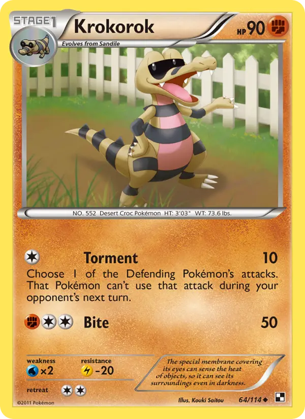 Krokorok, Pokémon card