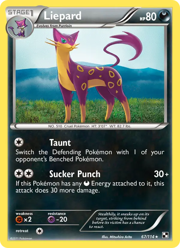 Liepard, Pokémon card