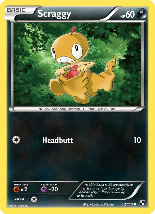 Scraggy, Pokémon card