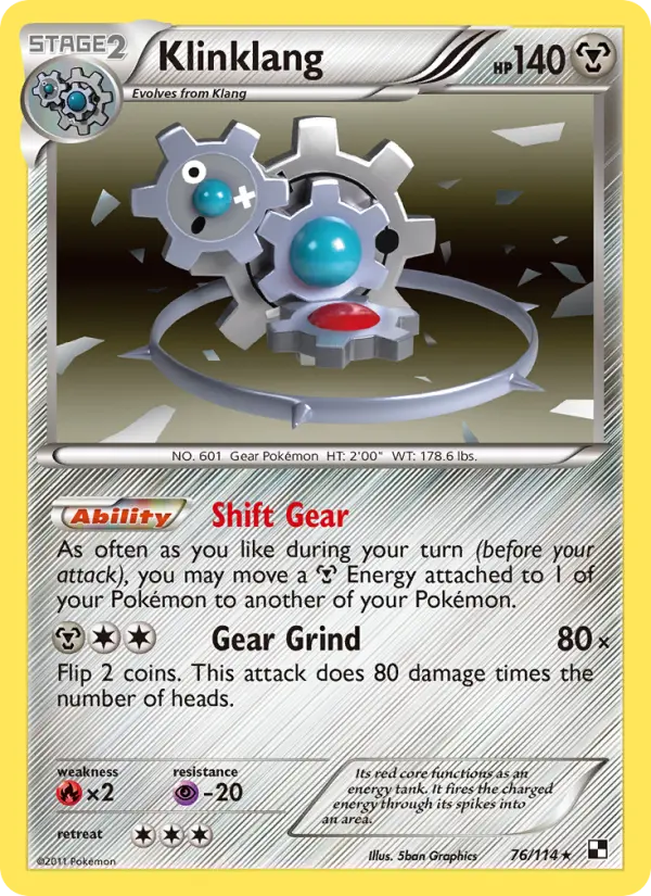Klinklang, Pokémon card