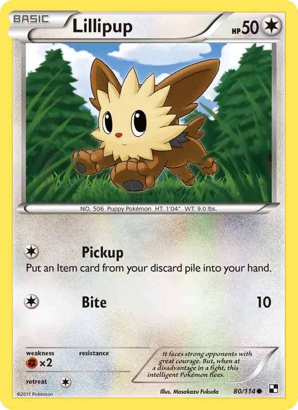 Lillipup, Pokémon card