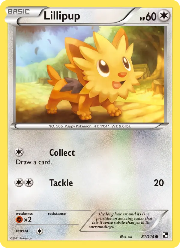 Lillipup, Pokémon card