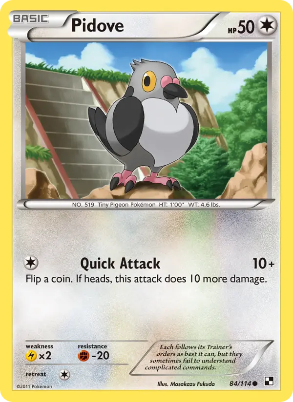 Pidove, Pokémon card