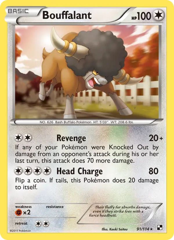 Bouffalant, Pokémon card