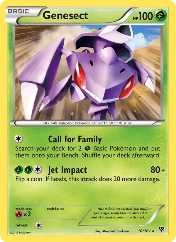 Genesect, Pokémon card