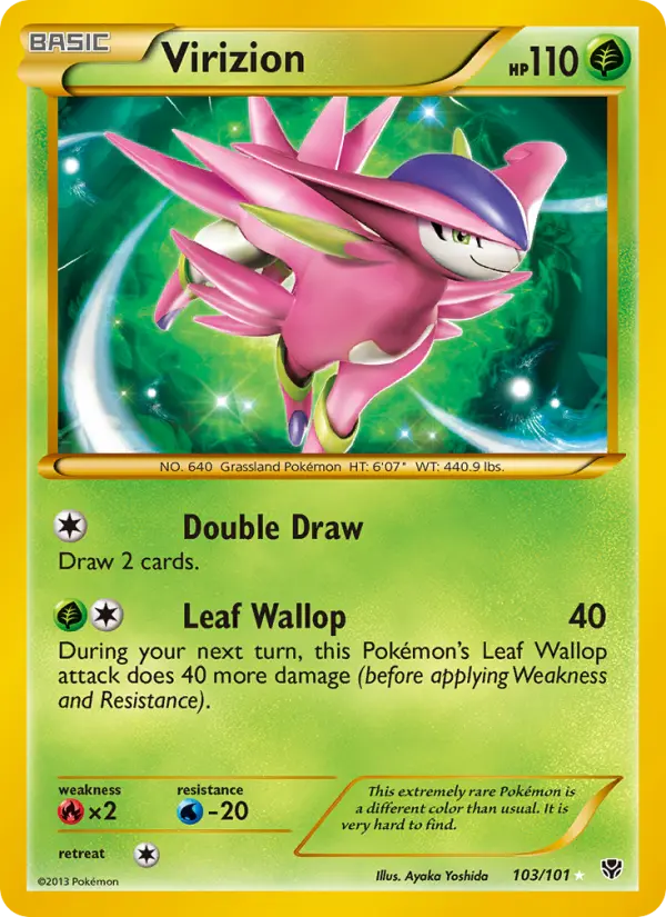 Virizion, Pokémon card