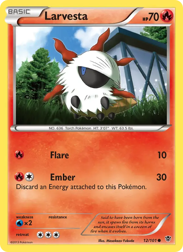 Larvesta, Pokémon card