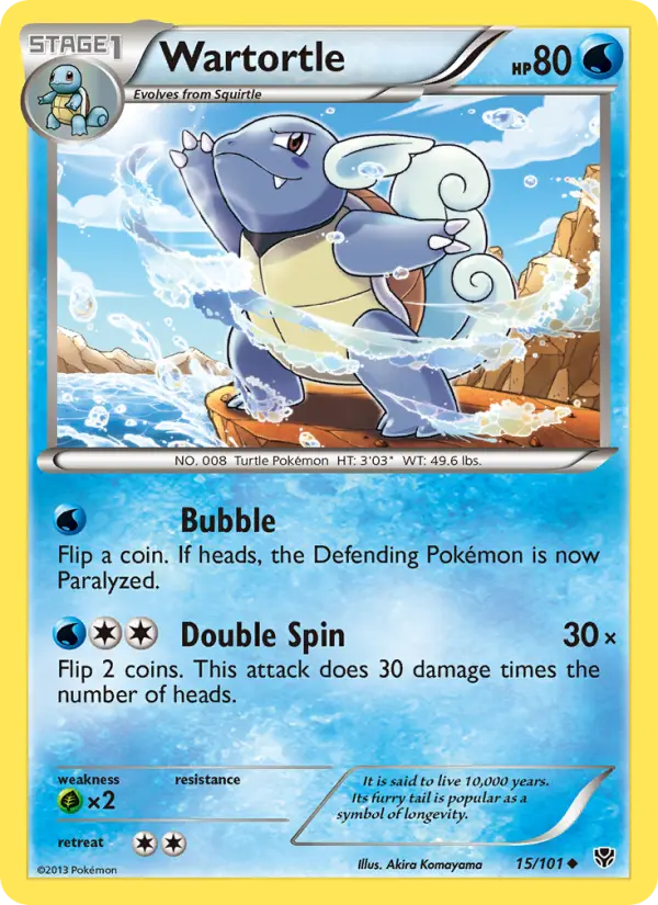 Wartortle, Pokémon card