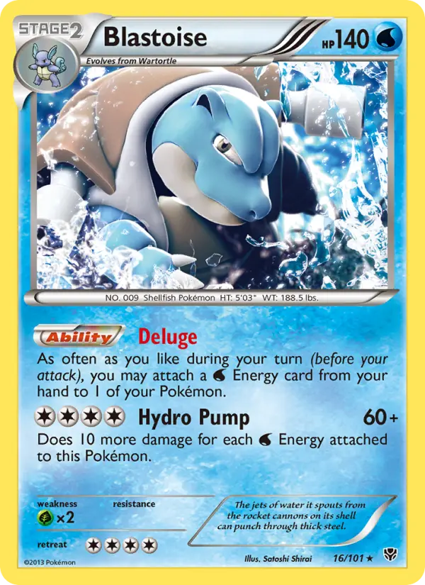 Blastoise, Pokémon card